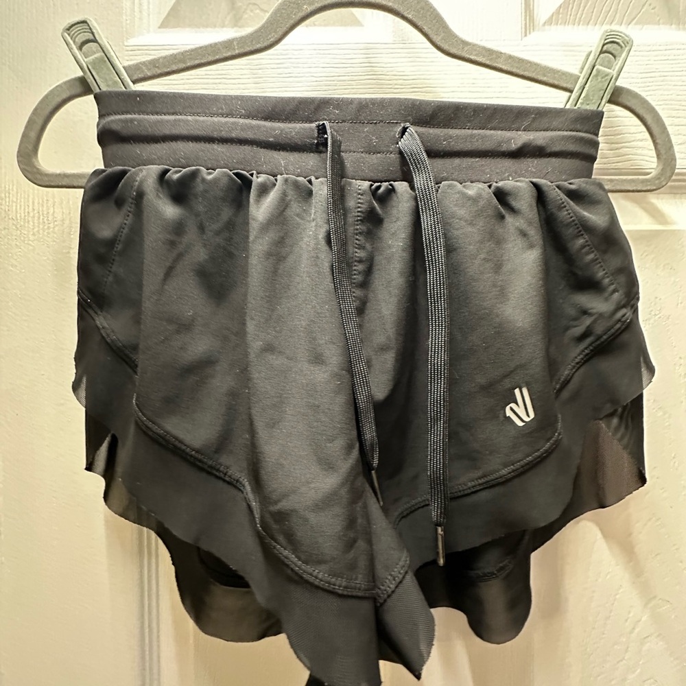 Varsity Black Women's Athletic Shorts